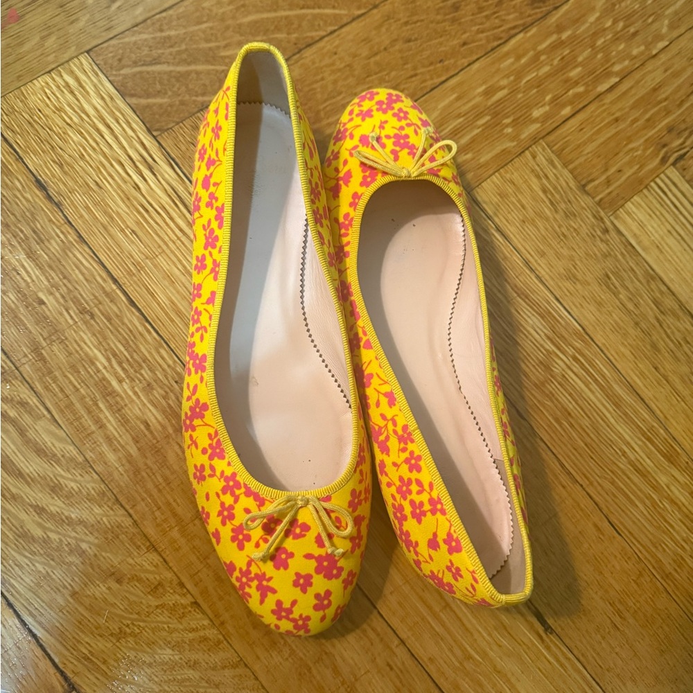 J.Crew Kiki Ballet Flats in Neon Tossed Bouquet - size 9 - Picture 6 of 8